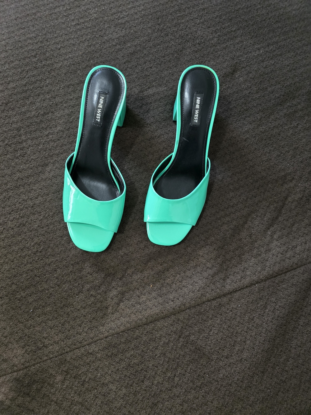 Nine West Teal Block Heel Mule - Picture 3 of 4